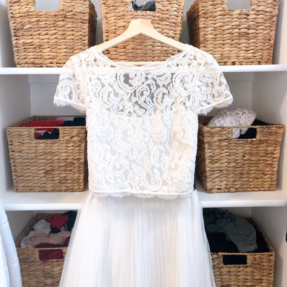 White two piece dress!